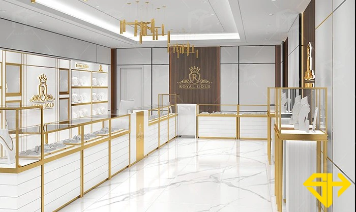نکات طراحی و نورپردازی پیشخوان طلافروشی